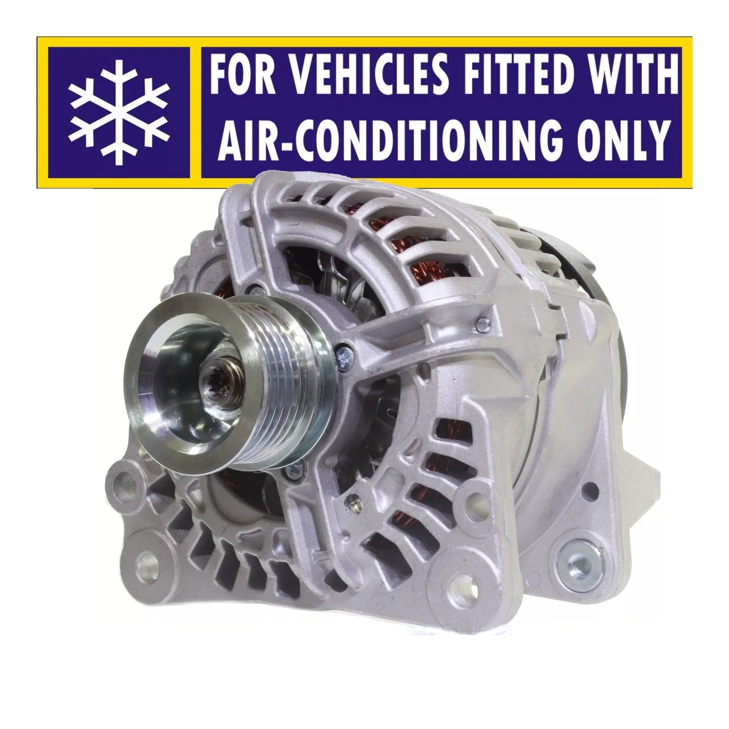 Alternator for VW Volkswagen Polo 1.4 & 1.6 Petrol Mk4 9N & Mk5 6R 2001-2015 WITH AIR-CON