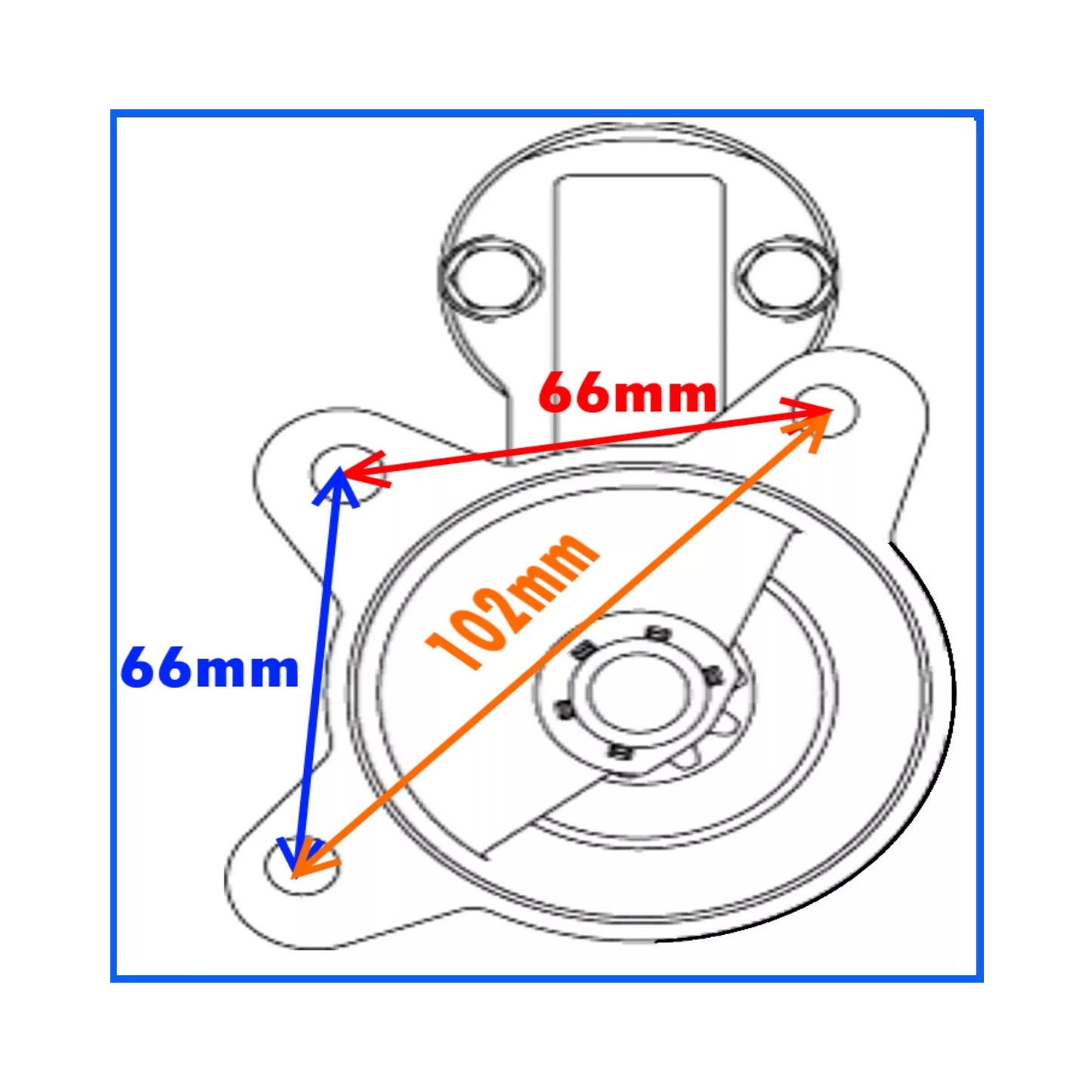Starter motor for FORD YB COSWORTH 2WD HIGH TORQUE M10 THREADED FOR T5