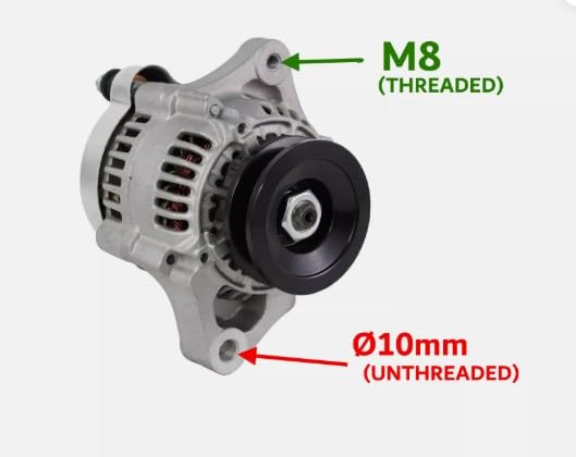 LIGHT WEIGHT 3.2KG 50AMP 2-PIN ALTERNATOR FOR KIT RACE CAR FOR KUBOTA DENSO TYPE V-BELT SXR®