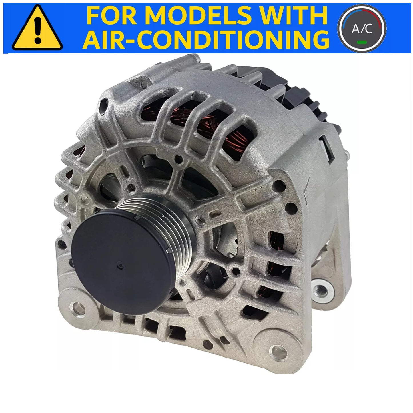 Alternator fits RENAULT TRAFIC & VAUXHALL VIVARO with AIRCON 1.9 F9Q DTi DCi CDTi 2001-2006