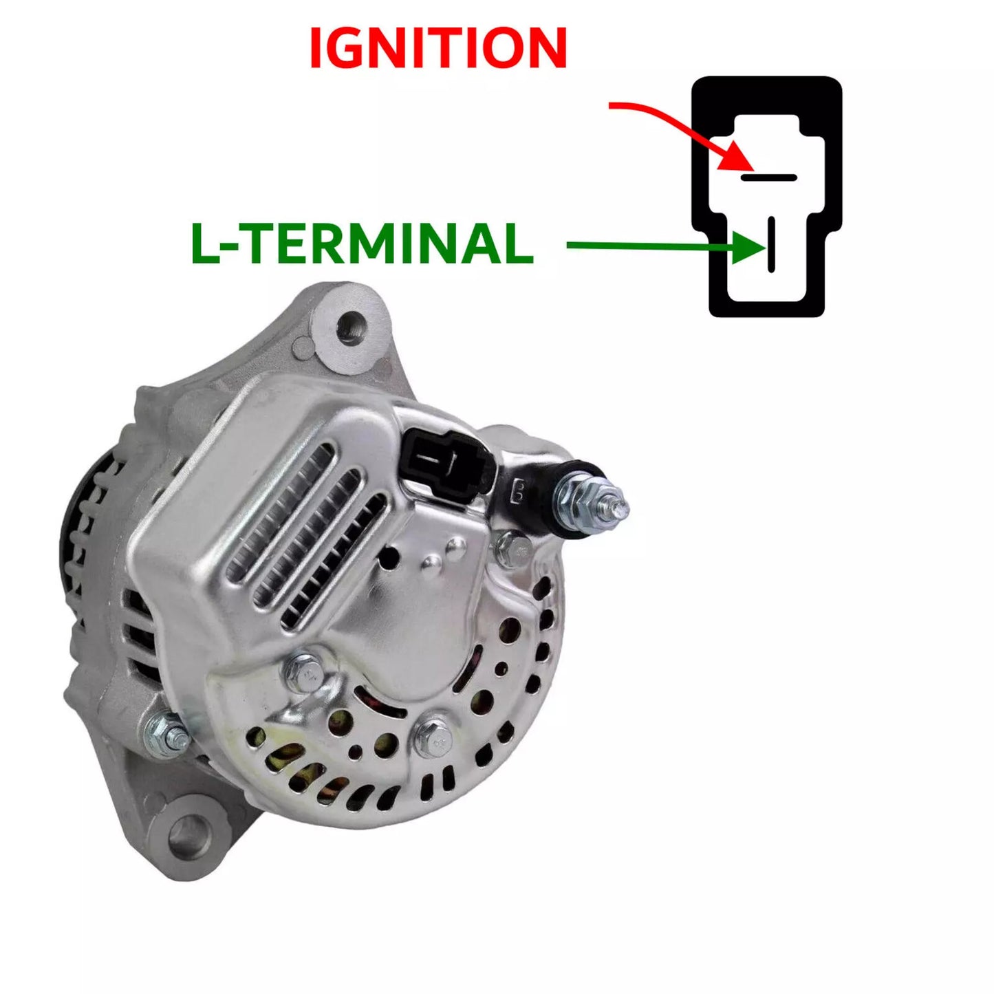 Alternator for Kit Race Car, LIGHT WEIGHT 3.2KG 2-PIN WITH 7-RIBBED PULLEY 50amp